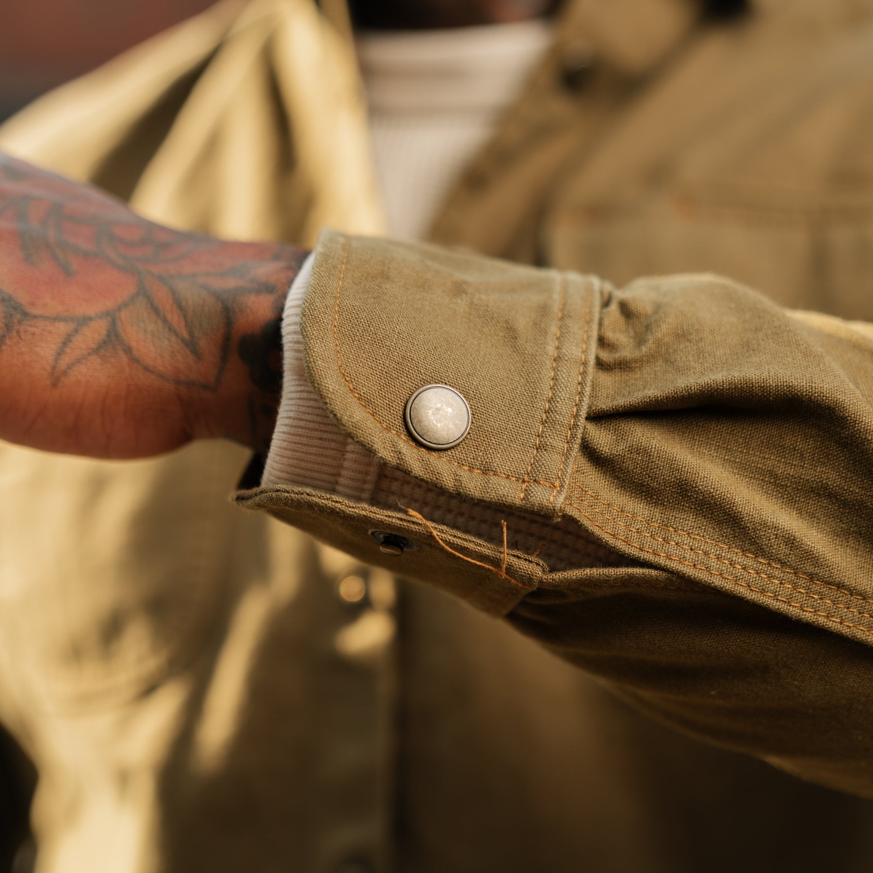 Rogue Territory Dyed Canvas Work Shirt Golden Brown