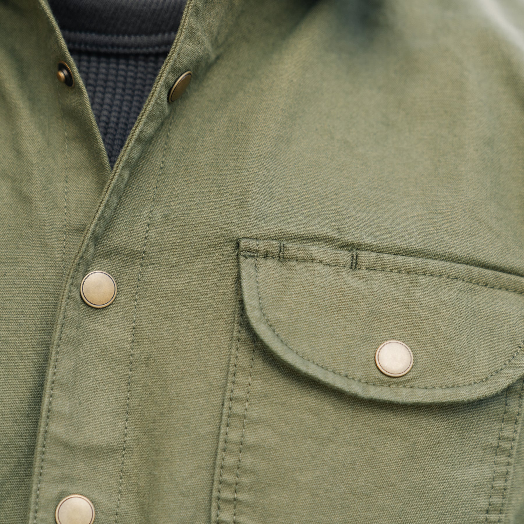 Rogue Territory Dyed Canvas Work Shirt Olive