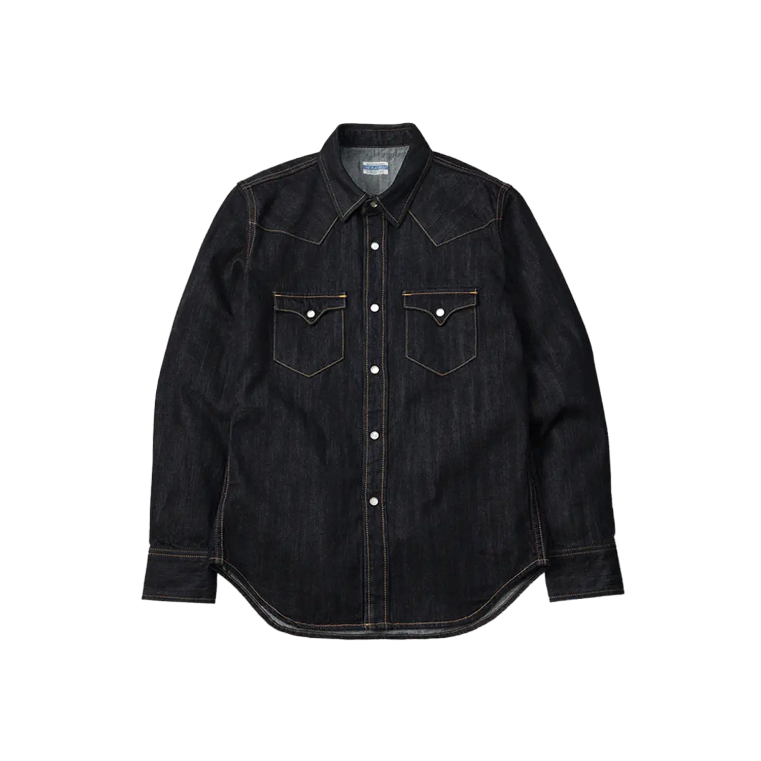 The Flat Head FN-SDW-002L 10oz Denim Western Shirt Indigo