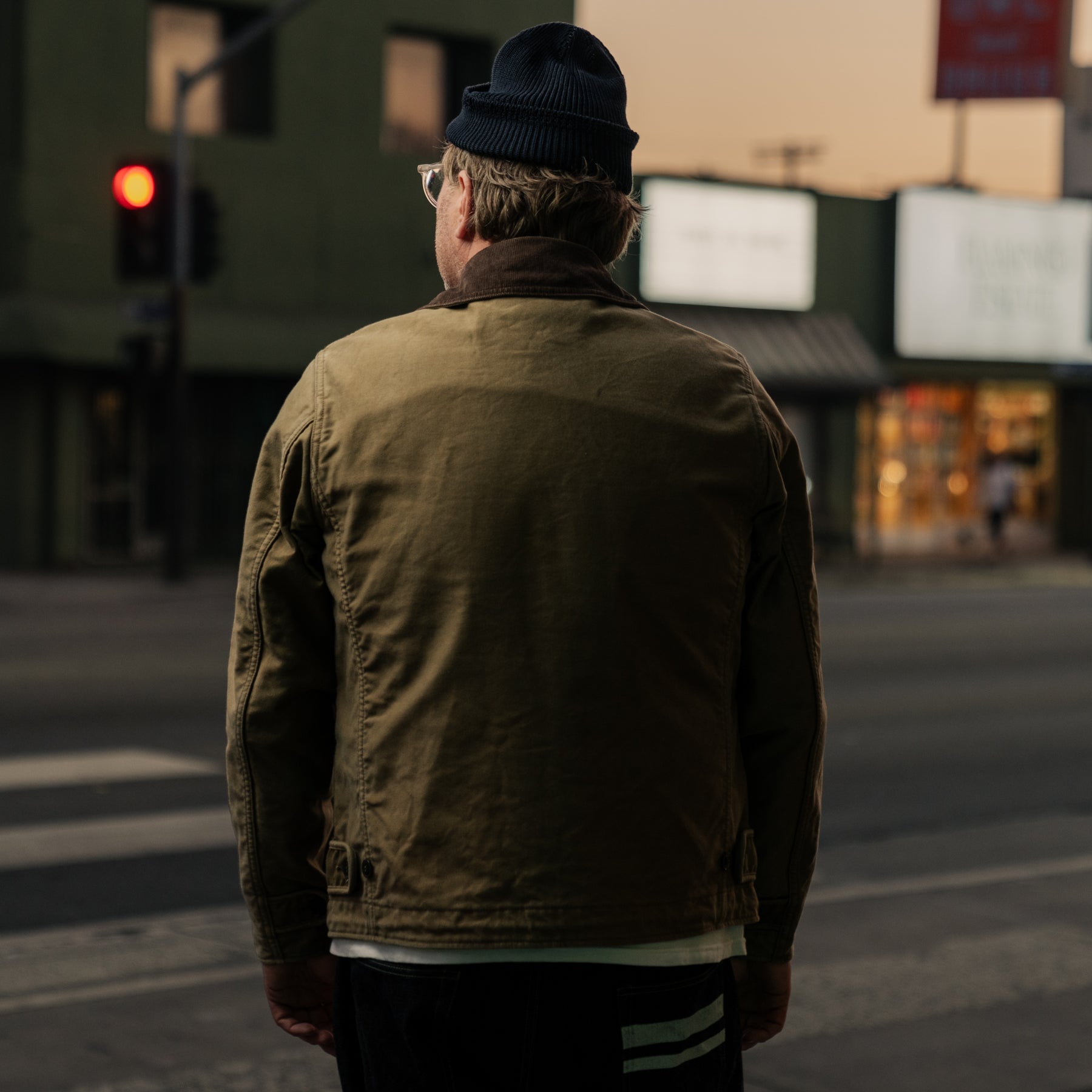 Iron Heart IH-48-KHA 12oz Whipcord Lightweight N1 Deck Jacket Khaki