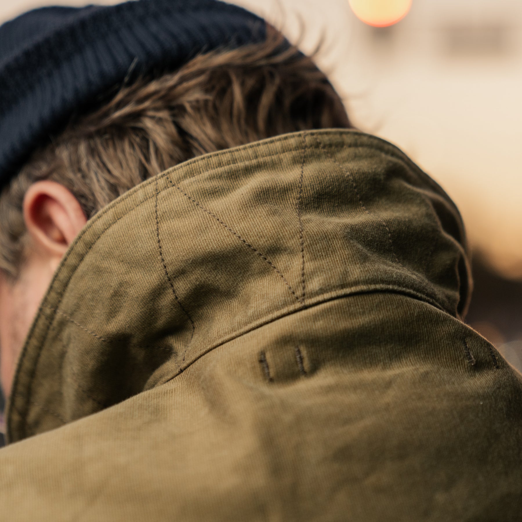 Iron Heart IH-48-KHA 12oz Whipcord Lightweight N1 Deck Jacket Khaki