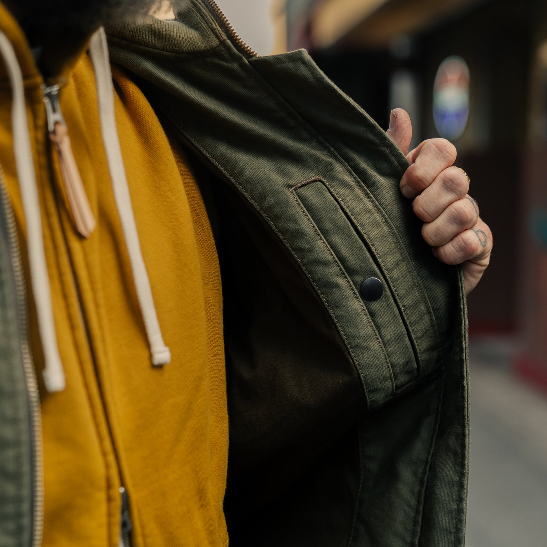 Iron Heart IHM-47-ODG 12oz Whipcord Tanker Jacket Olive Drab Green