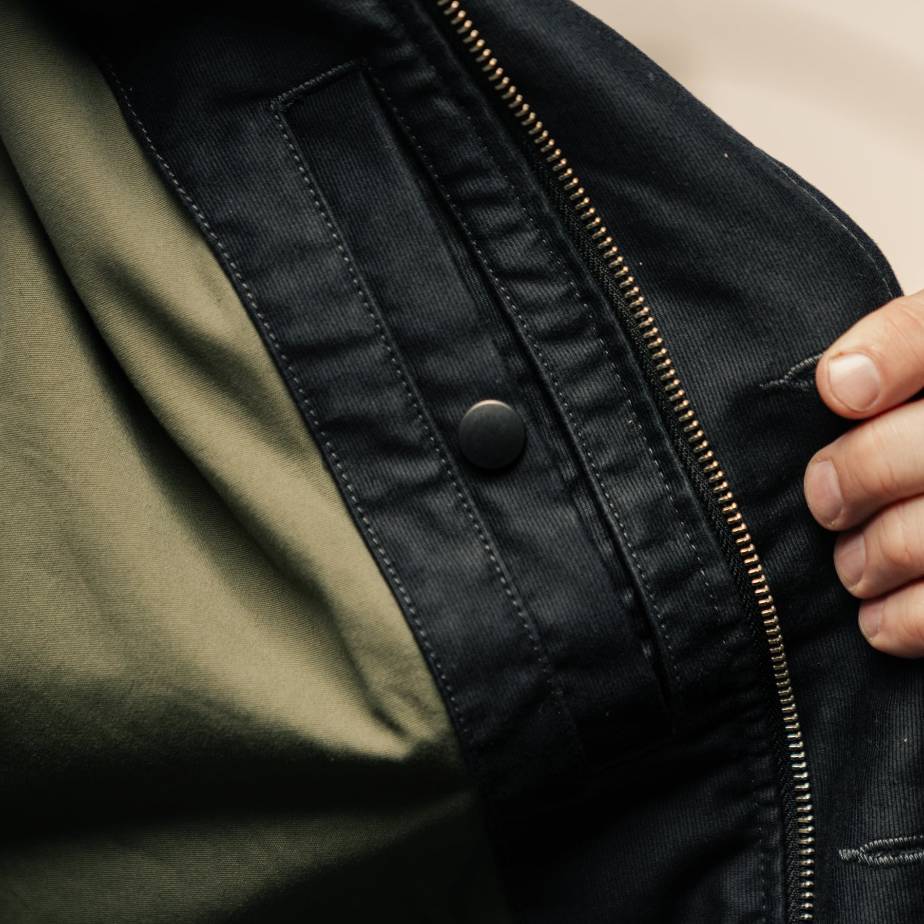 Iron Heart IHM-48-BLK 12oz Whipcord Lightweight N1 Deck Jacket Black