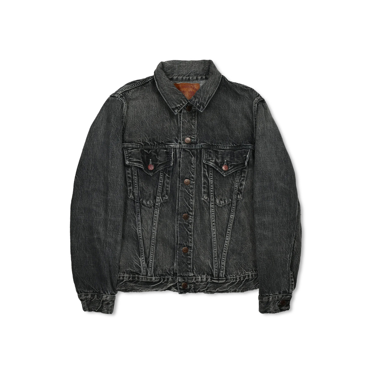 Full Count Type 3 Denim Jacket Black Dartford Splatter