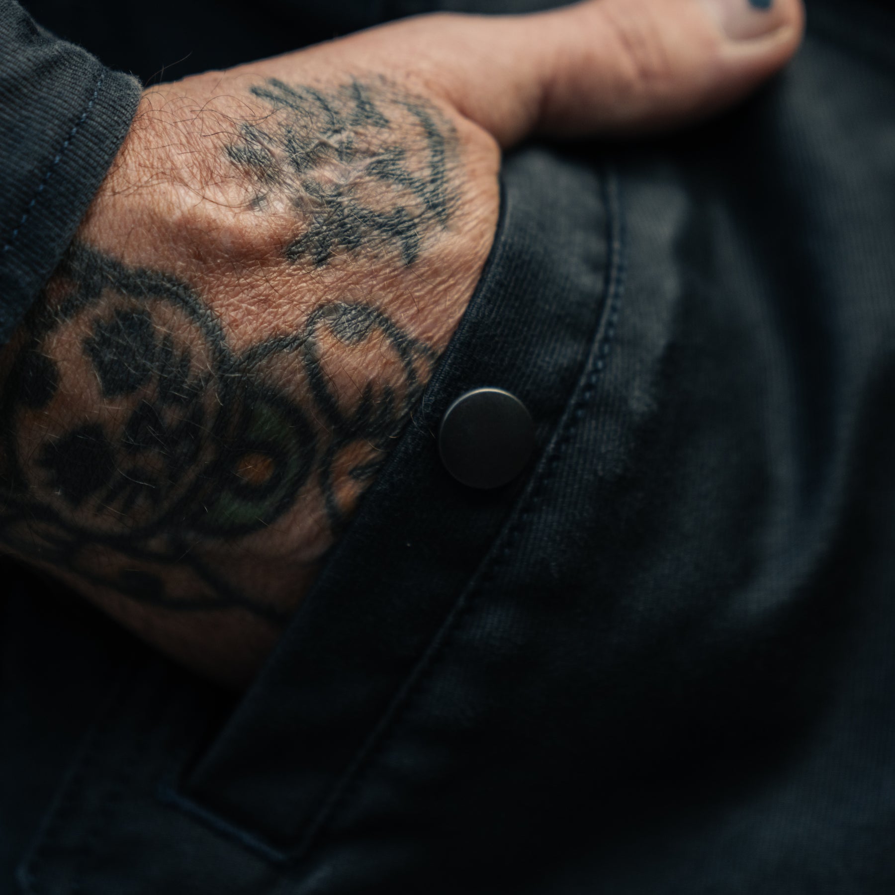 Iron Heart x Snake Oil Provisions IHM-48-NAV Whipcord Lightweight N1 Deck Jacket Navy