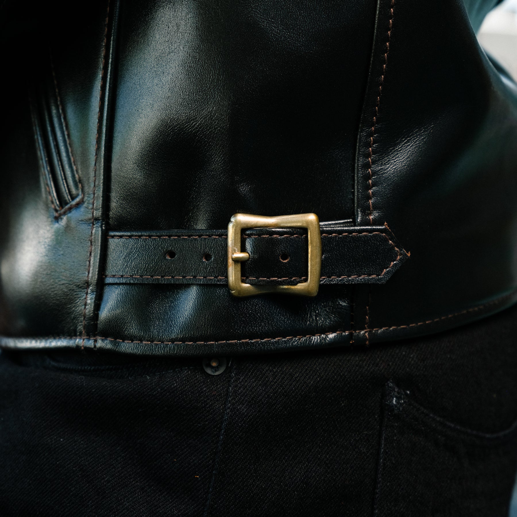 Y'2 Leather HR-01 Vintage Horse Single Riders Jacket Black