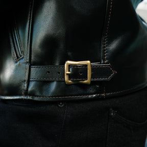 Y'2 Leather HR-01 Vintage Horse Single Riders Jacket Black