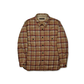 Full Count 4096 Wool Shaggy Check Work Shirt Beige