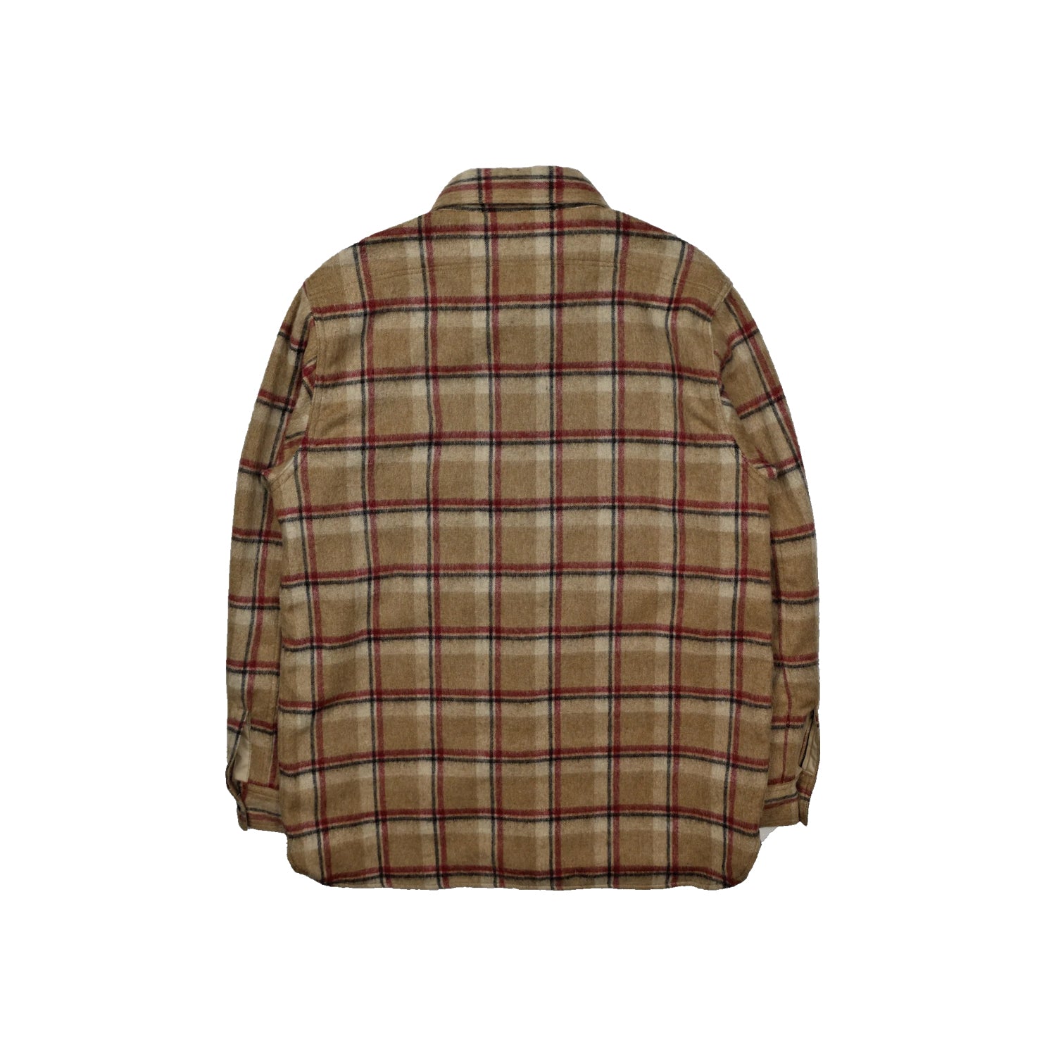 Full Count 4096 Wool Shaggy Check Work Shirt Beige