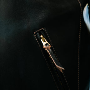 Y'2 Leather HR-01 Vintage Horse Single Riders Jacket Black