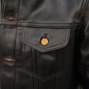 Double Helix Western Pioneer Horsehide Type III Jacket Black PRE-ORDER DEPOSIT