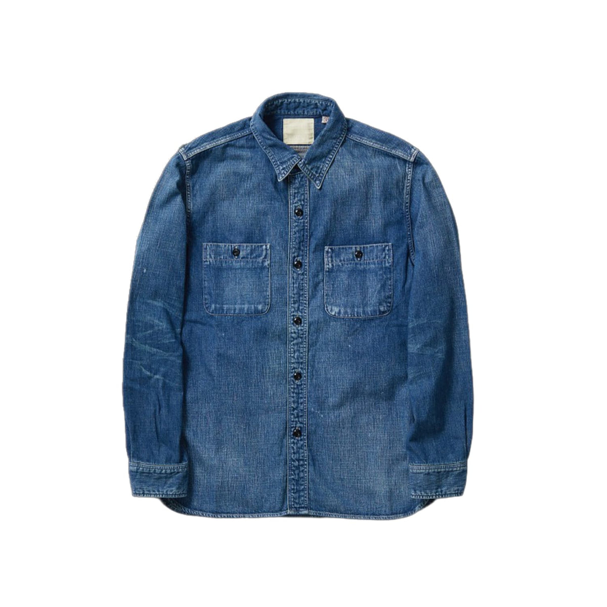 Full Count 4890HW-24 Denim Work Shirt Hand Wash Indigo Blue