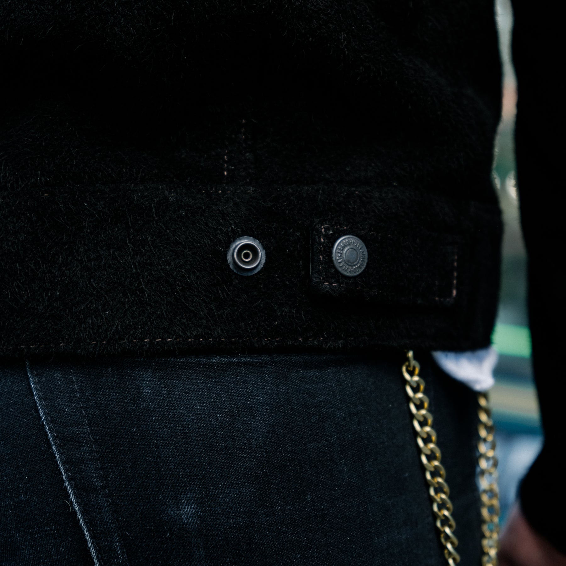 Y'2 Leather TB-139 Steer Roughout 3rd Type Jean Jacket Black