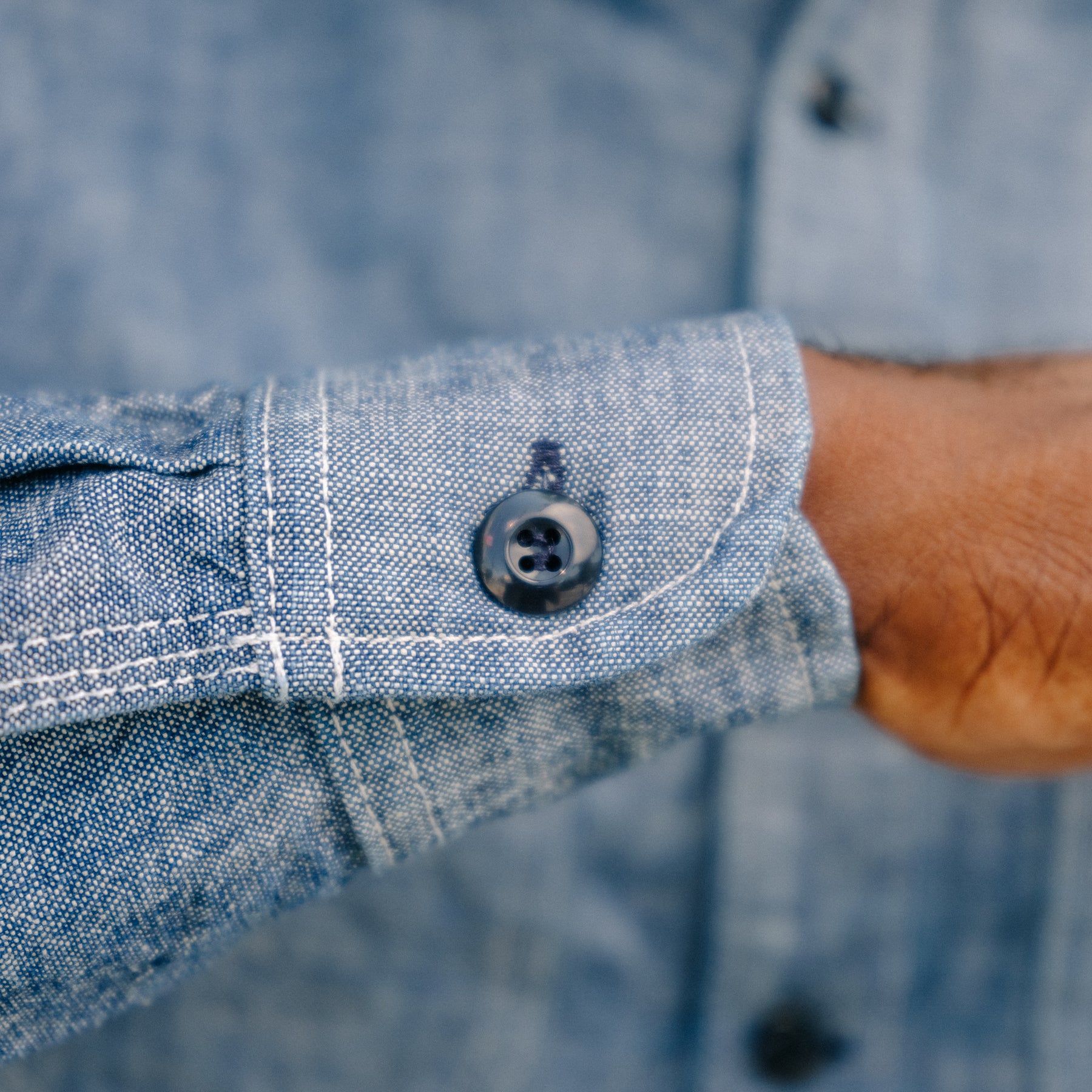 Rogue Territory Work Shirt Rinsed Chambray Indigo
