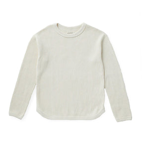 Full Count Heavyweight Waffle Long Sleeve T-Shirt Ecru