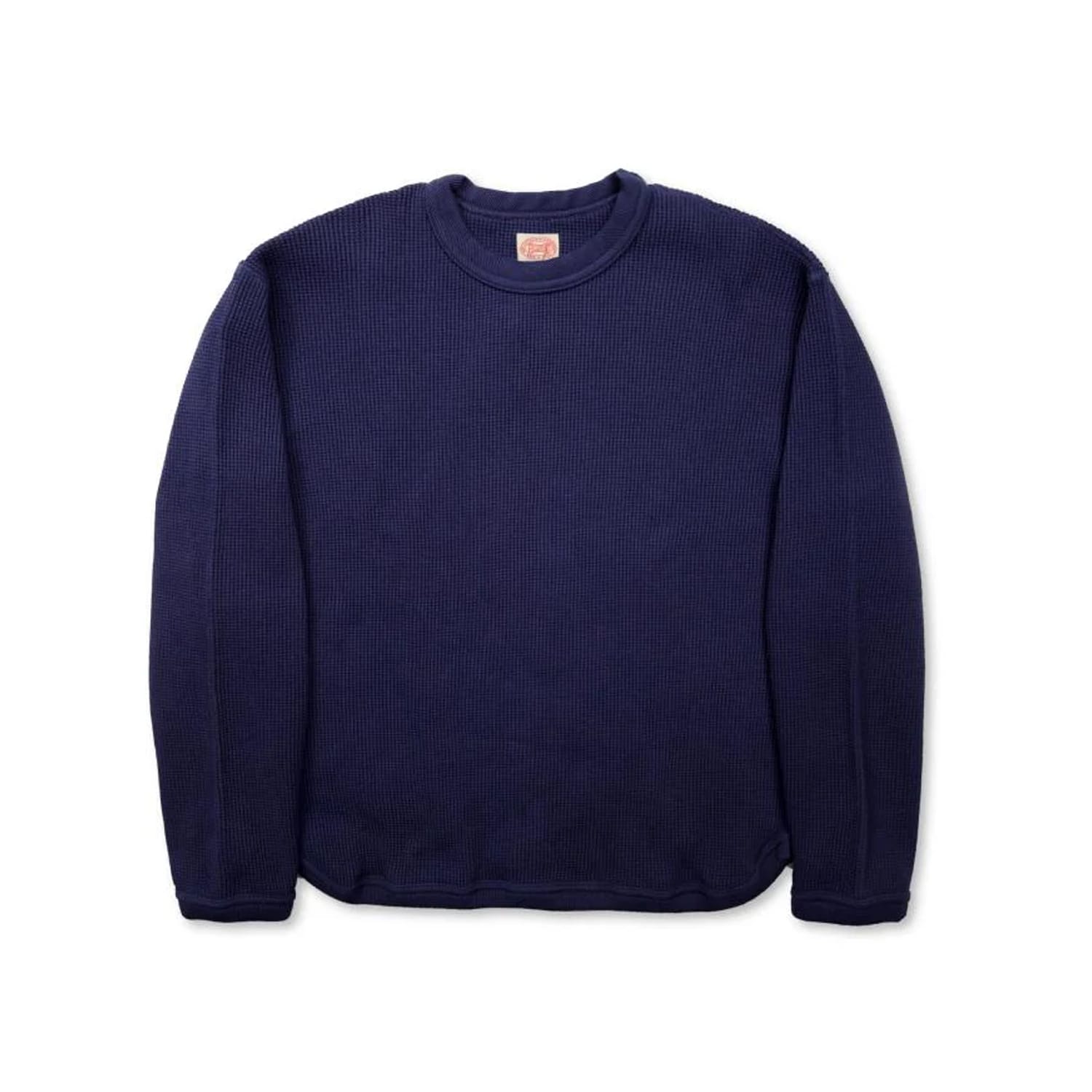 Full Count Heavyweight Waffle Long Sleeve T-Shirt Eggplant