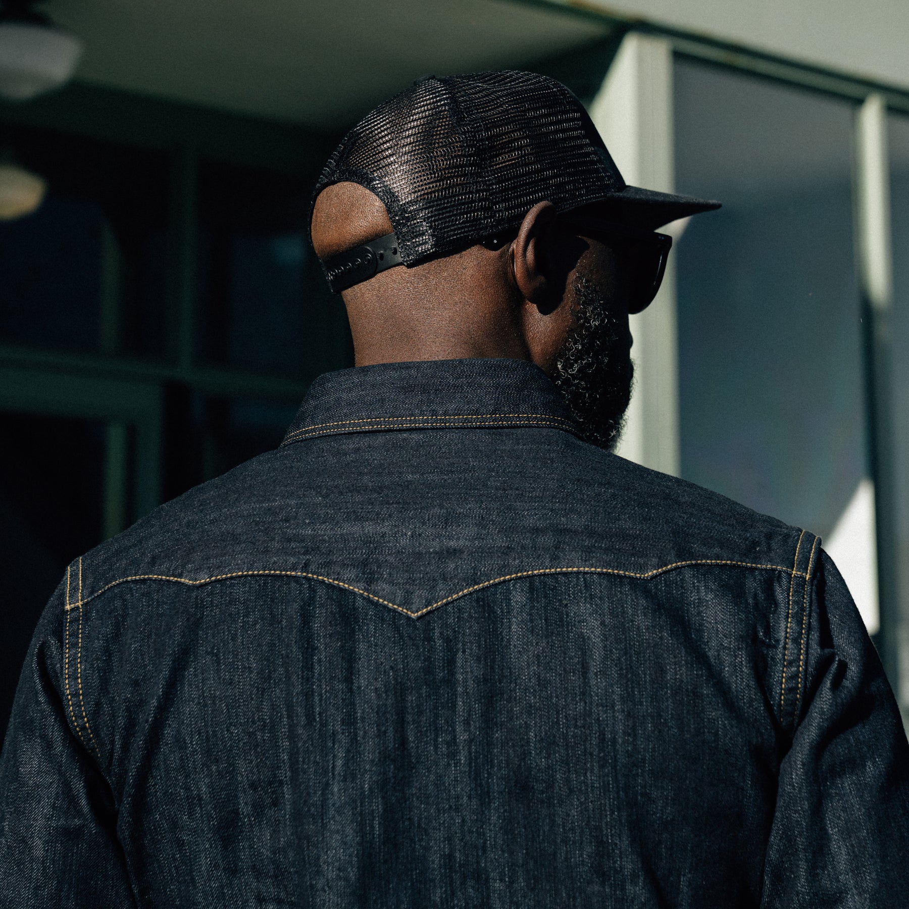 The Flat Head FN-SDW-001L 10oz Denim Western Shirt Blue