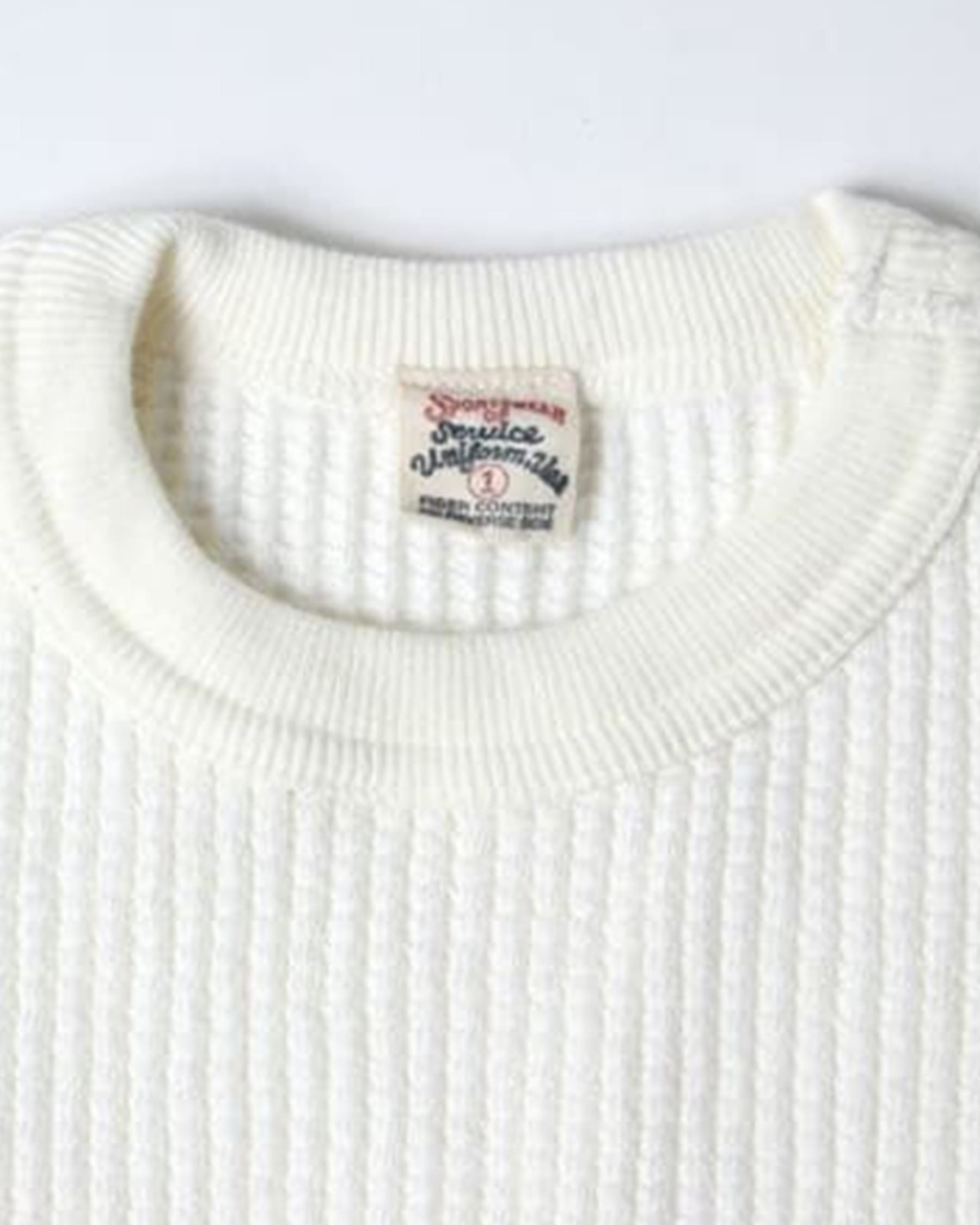 UES 60BW Big Waffle T-Shirt Off White