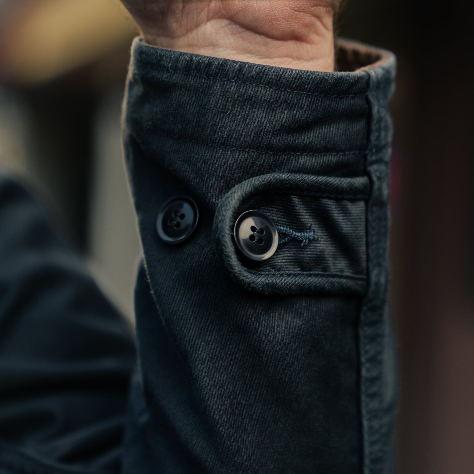 Iron Heart x Snake Oil Provisions IHM-48-NAV Whipcord Lightweight N1 Deck Jacket Navy