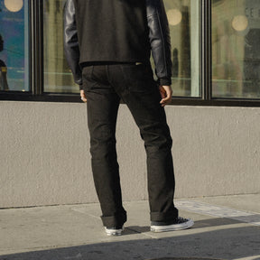 Iron Heart IH-634-SBG 21oz Selvedge Denim Straight Cut Jeans Superblack Fades to Grey