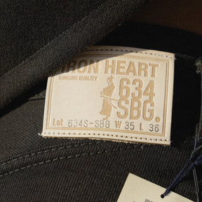 Iron Heart IH-634-SBG 21oz Selvedge Denim Straight Cut Jeans Superblack Fades to Grey