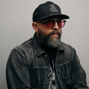 MOSCOT Miltzen Black with Custom Made Tints Purple Nurple