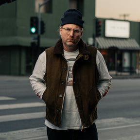 Iron Heart IHV-51-BRN 12oz Duck N1 Deck Vest Brown