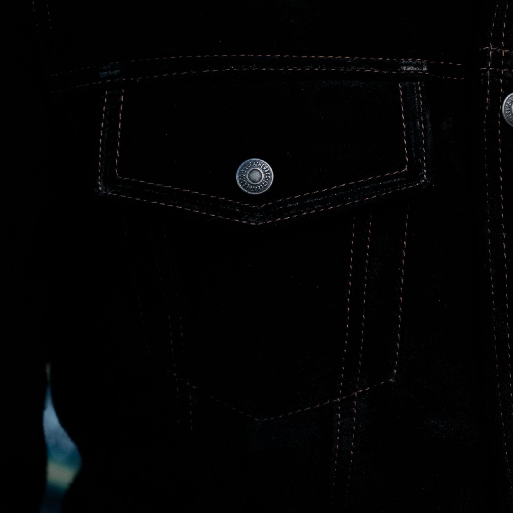 Y'2 Leather TB-139 Steer Roughout 3rd Type Jean Jacket Black