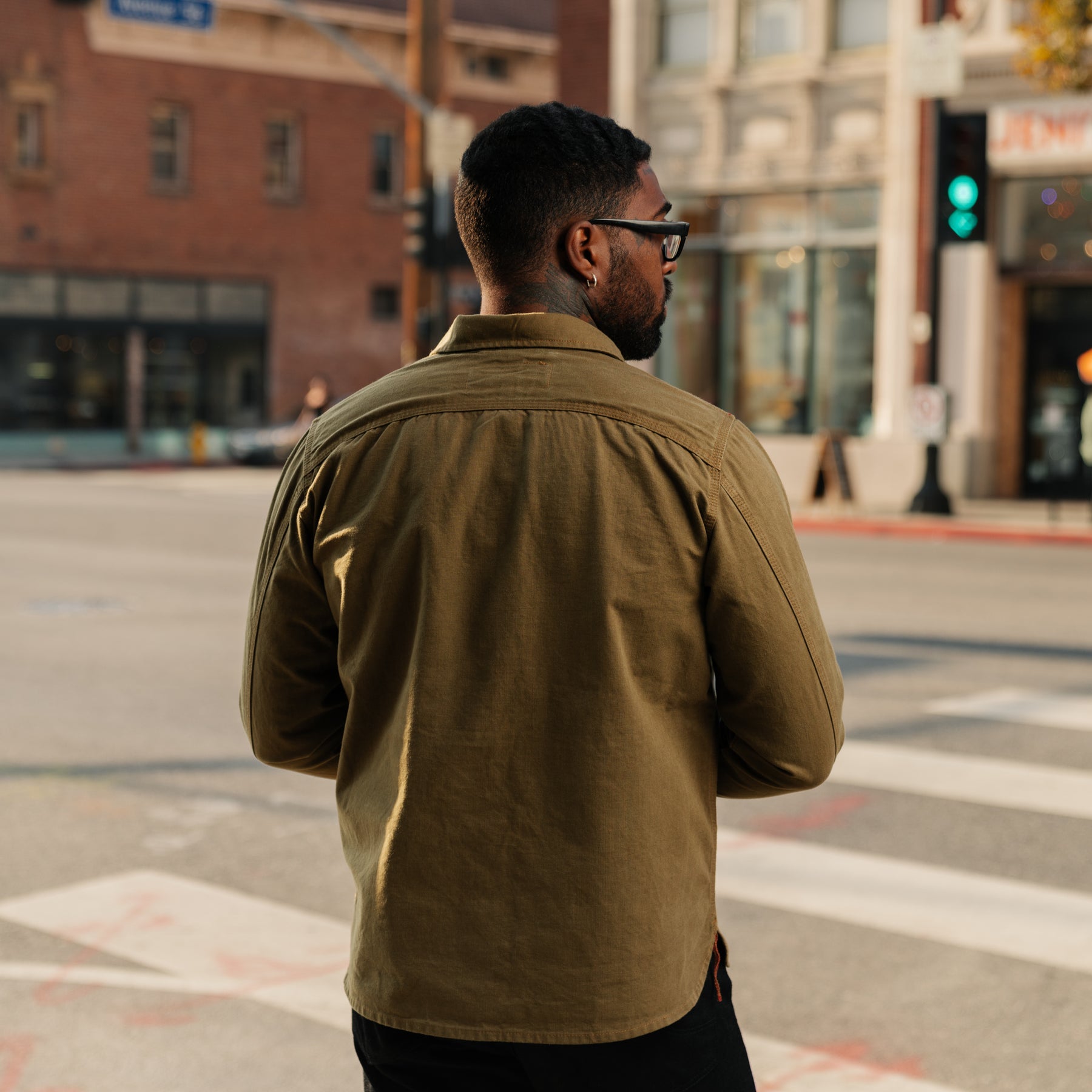 Rogue Territory Dyed Canvas Work Shirt Golden Brown