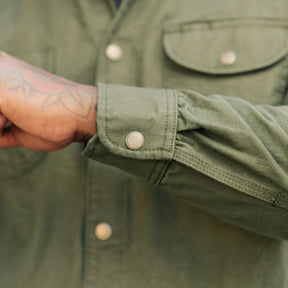 Rogue Territory Dyed Canvas Work Shirt Olive