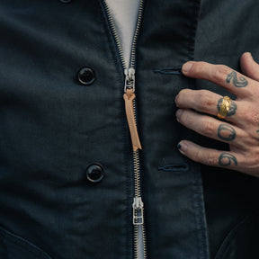 Iron Heart x Snake Oil Provisions IHM-48-NAV Whipcord Lightweight N1 Deck Jacket Navy