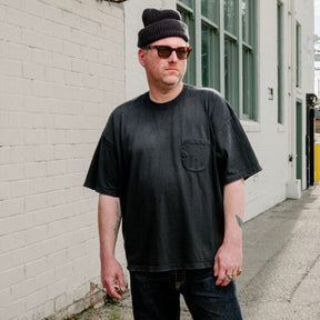 All-Time High Boxy Cotton Pocket Tee Washed Black