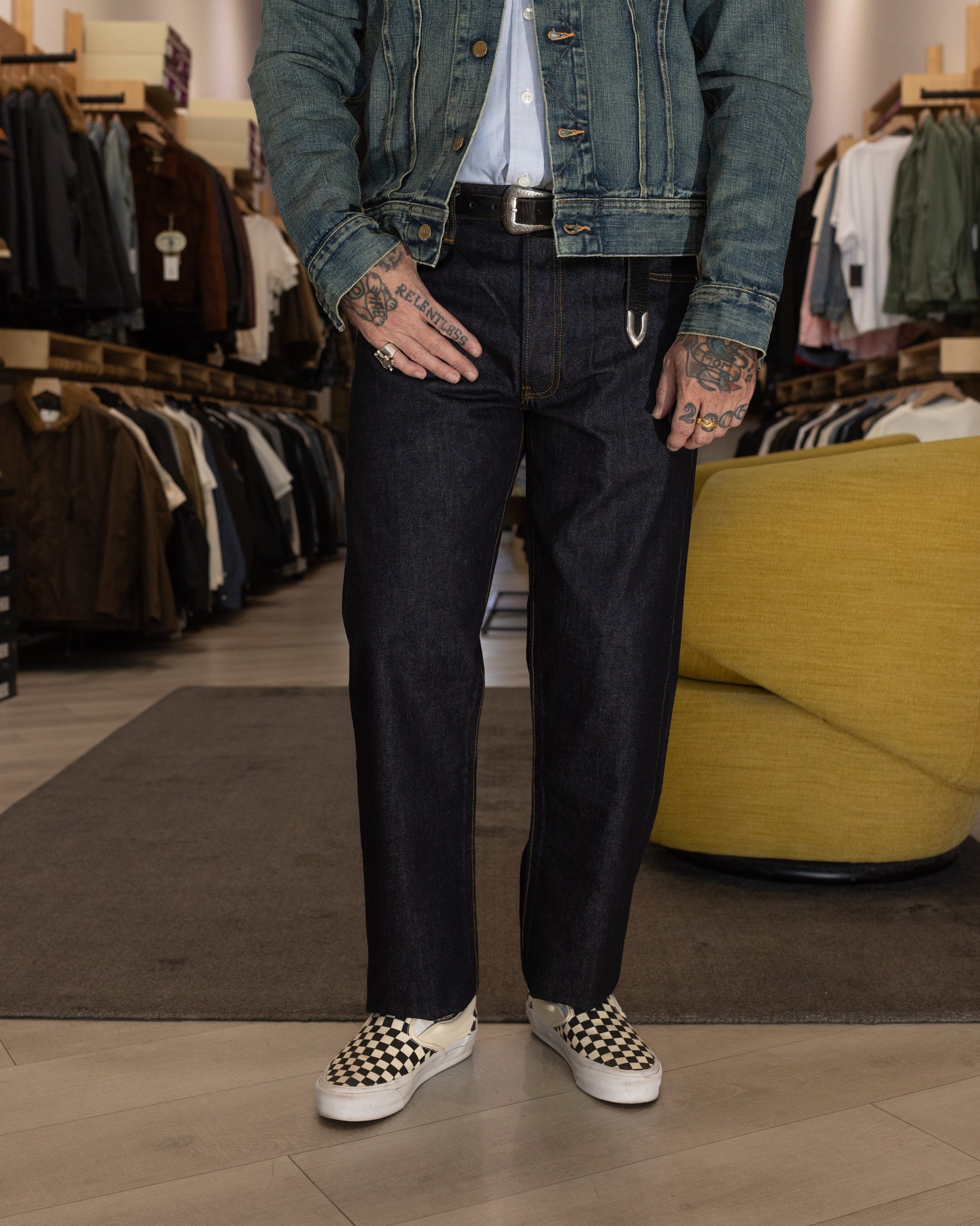 Aaron Levine New York 90's Washed Denim Jeans Rinse