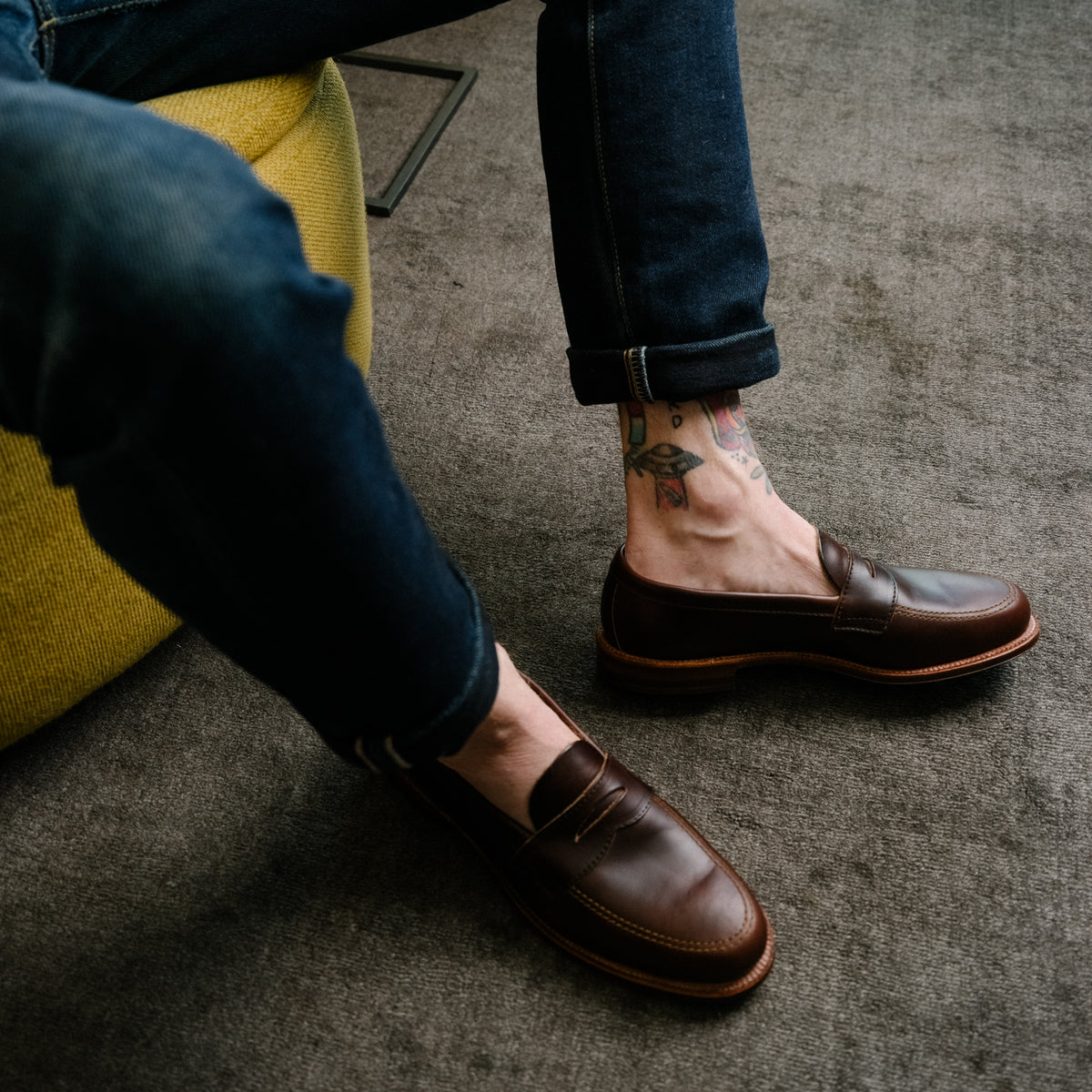 Alden x Snake Oil Provisions Unlined Loafer Brown Chromexcel