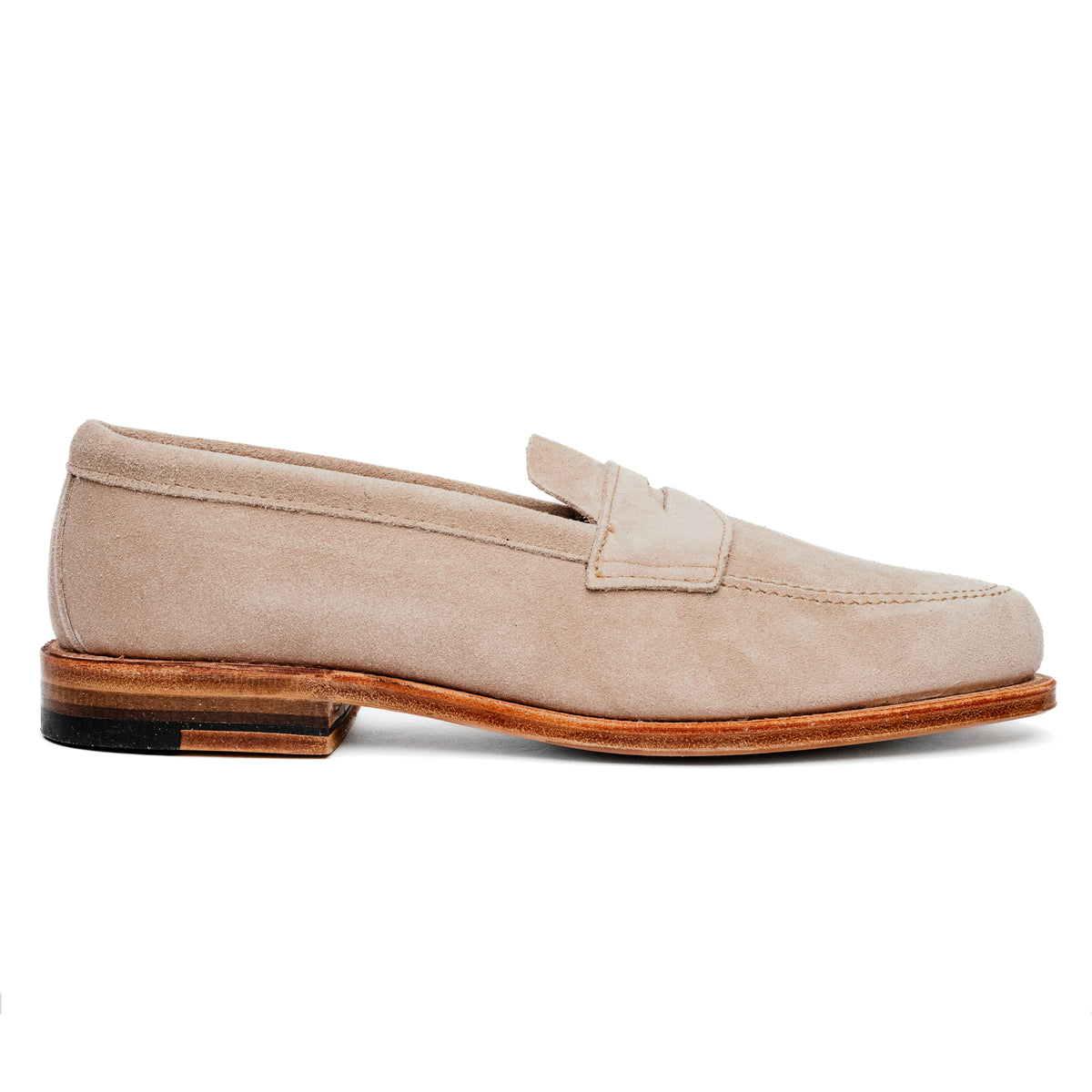 Alden x Snake Oil Provisions Unlined Penny Loafer Milkshake Suede