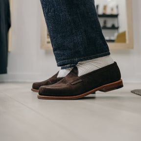 Alden 6176F Leisure Loafer Chocolate Suede