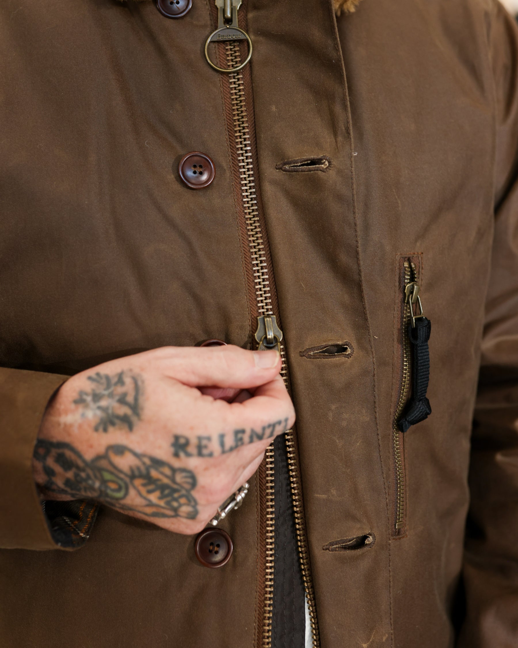 Barbour Macklow Wax Jacket Bark