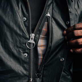 Barbour OS Transport Wax Jacket Classic Black