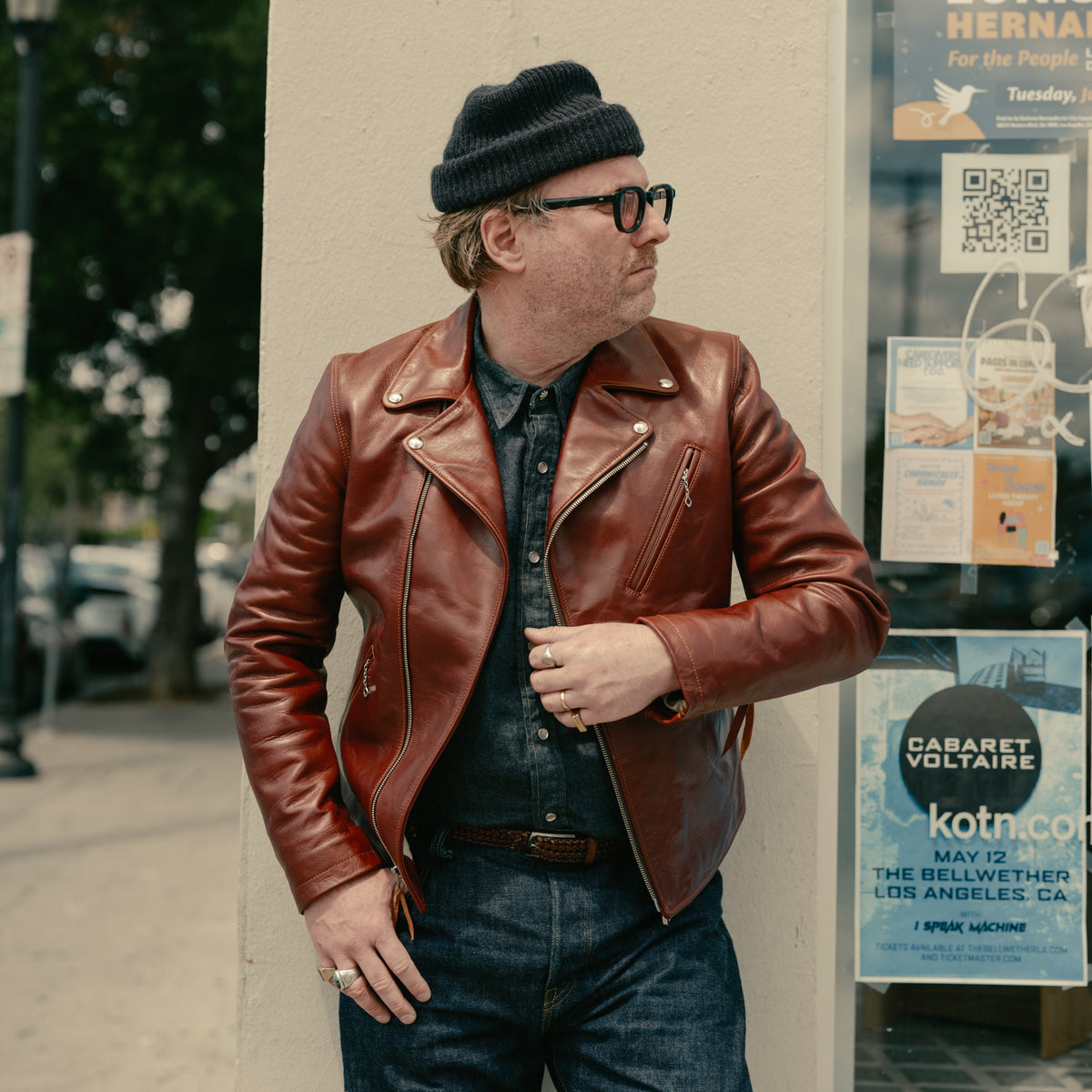 Double Helix Deviant Motorcycle Jacket Burgundy Teacore | SPECIAL ORDER ONLY