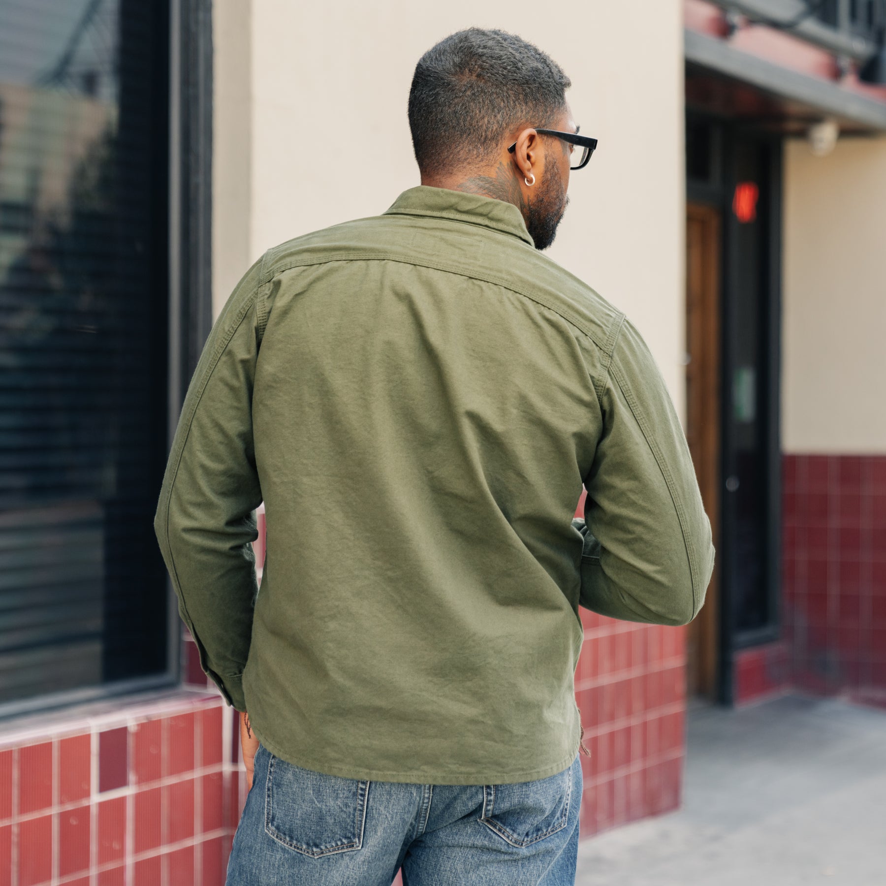 Rogue Territory Dyed Canvas Work Shirt Olive