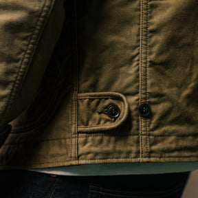 Iron Heart IH-48-KHA 12oz Whipcord Lightweight N1 Deck Jacket Khaki