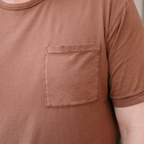 FALL 2025 RRL Garment Dyed Pocket T-Shirt Chocolate