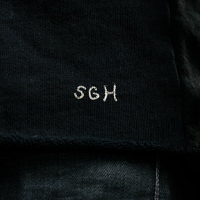 Schaeffer's Garment Hotel Raw Edge French Terry Crew Sweatshirt Washed Black