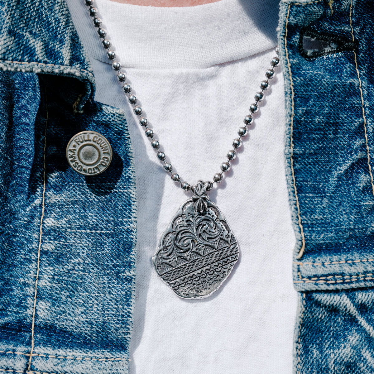 MOTOx OLD MOUNTAIN シルバー チャームトップ Mt. Hill Silver Sterling Silver Dog Tag Medium