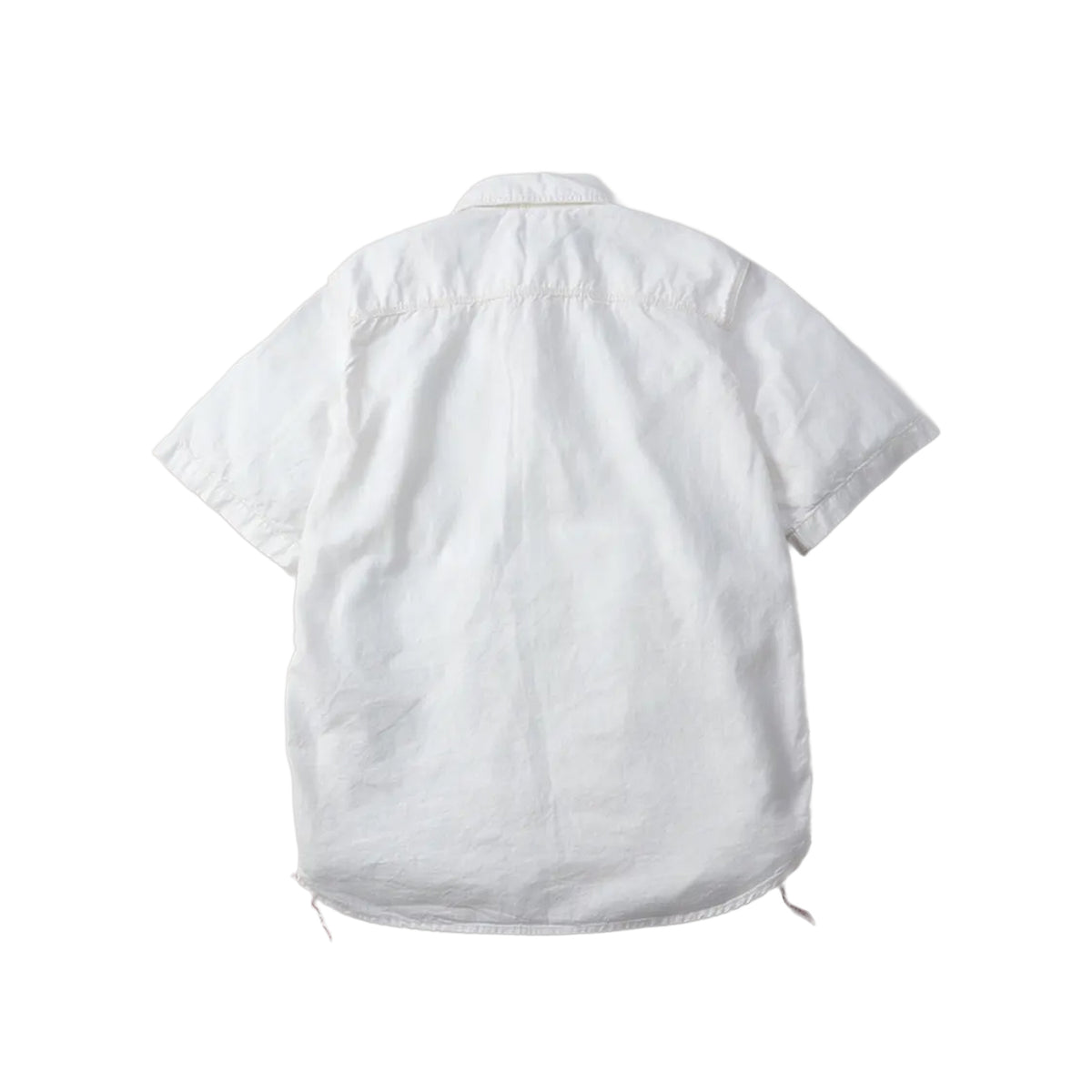 The Flat Head FN-SCK-010S Chambray Short-Sleeve Work Shirt White