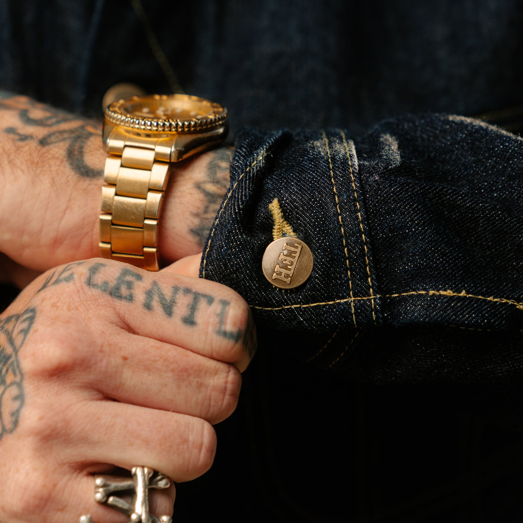 The Flat Head FN-OJ-D103 14.5oz Zimbabwe Cotton Denim Jacket Indigo