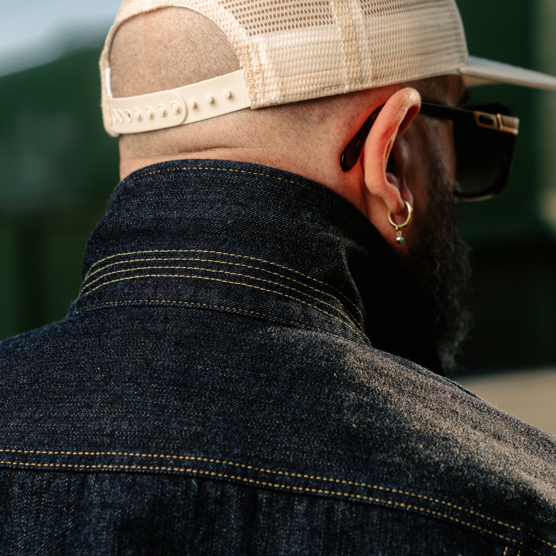 The Flat Head FN-OJ-D103 14.5oz Zimbabwe Cotton Denim Jacket Indigo