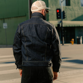 The Flat Head FN-OJ-D103 14.5oz Zimbabwe Cotton Denim Jacket Indigo
