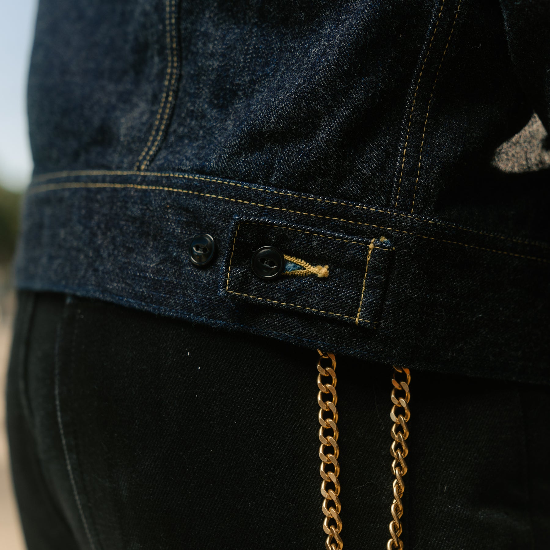 The Flat Head FN-OJ-D103 14.5oz Zimbabwe Cotton Denim Jacket Indigo