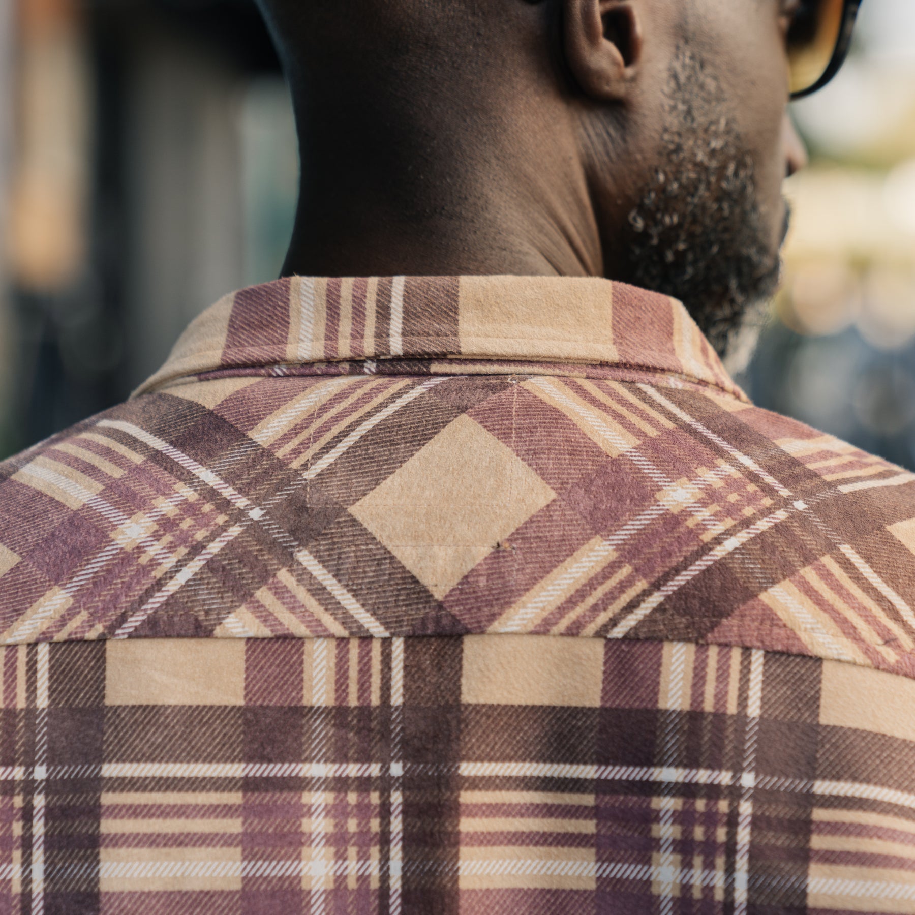 Full Count FL-4000 Suede Leather Check Work Shirt Beige FINAL SALE